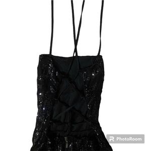 Black Sequin Prom Dress